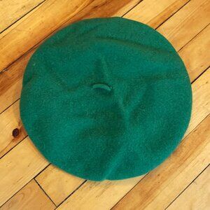 Green Wool Beret